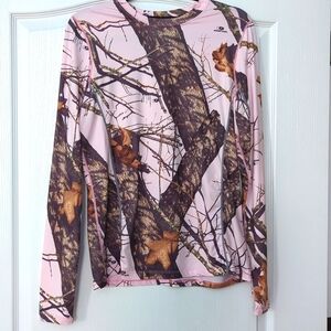 Mossy Oak Pink Camo LS Women's Shirt